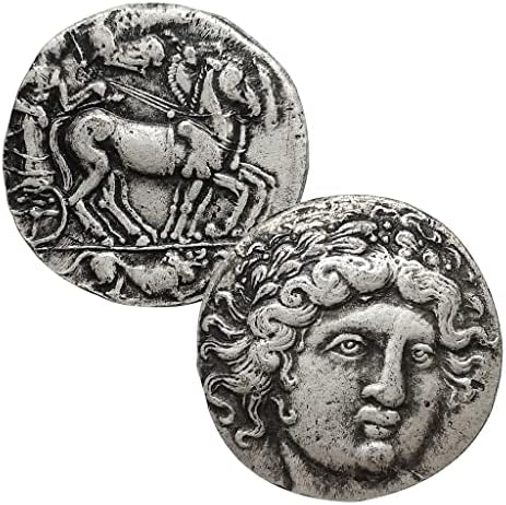 [Leo koruyucusu] Apollo, Güneş tanrısı, Antik Yunan Gümüş Sikke Epik Mitoloji Klasik Retro Sikke