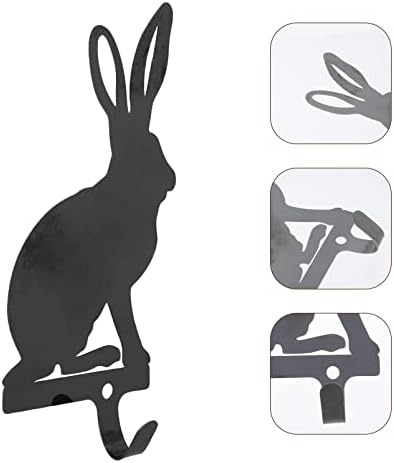 Amosfun paskalya tavşanı Duvar Kanca Dekoratif Duvar Kanca Ağır Hizmet Kanca Banyo Mutfak için