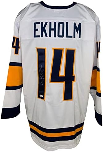 Mattias Ekholm imzalı jersey imzalı NHL Nashville Yırtıcıları JSA COA