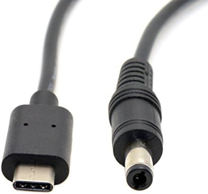 Cablecc USB 3.1 Tip C USB-C DC 5.5 2.5 mm priz Uzatma şarj kablosu için Hava Pro 20cm