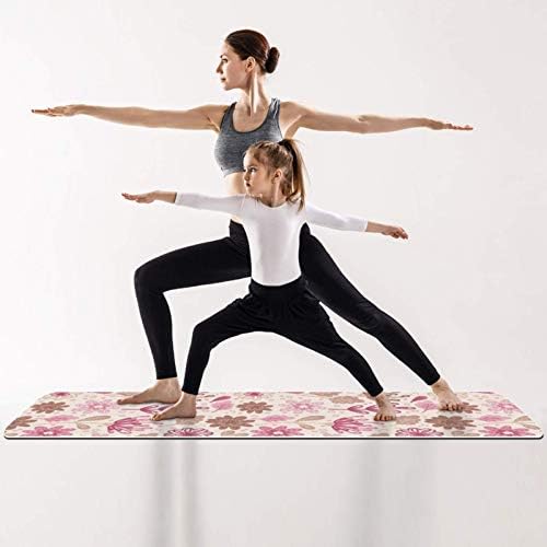 Siebzeh Çiçek Premium Kalın Yoga Mat Çevre Dostu Kauçuk Sağlık ve Fitness Kaymaz Mat Her Türlü Egzersiz Yoga ve Pilates