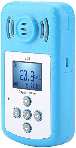 Oksijen gaz dedektörü, dijital ekran el oksijen ölçer O2 gaz test cihazı O2 konsantrasyon ölçüm cihazı ile ses, ışık