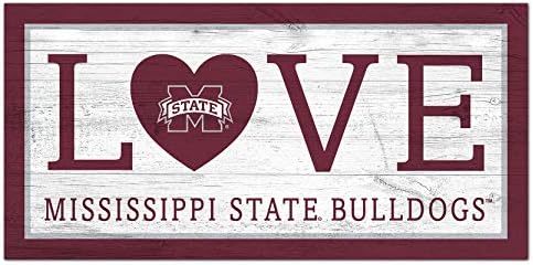 Fan Kreasyonları NCAA Mississippi Eyalet Bulldogları Unisex Mississippi Eyalet Üniversitesi Aşk İşareti, Takım Rengi,