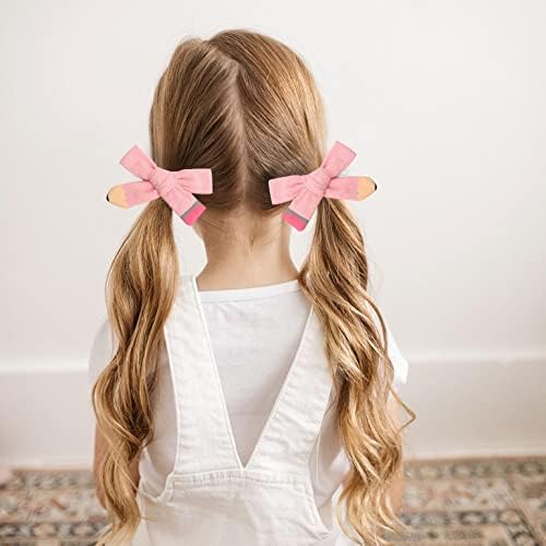 Mllkcao 2 ADET Sevimli Kelebek Saç Klipleri Elle Çizilmiş Sarı Kalem Kız Öğrenci Örgü Hediyeler Saç Klipleri Bebek