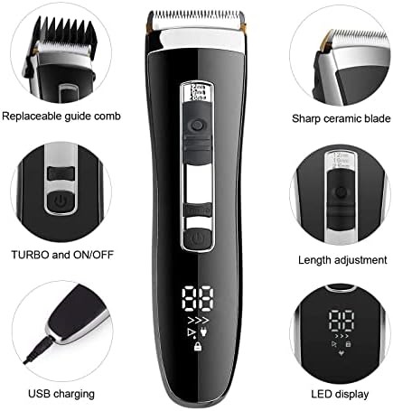 Yükseltilmiş Saç Makasları Erkekler için Profesyonel Saç Düzeltici Akülü USB Şarj Edilebilir Saç Kesme Seti Seramik