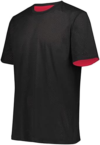 Augusta Spor Giyim Kısa Kollu Örgü Tersinir Jarse M Siyah / Kırmızı