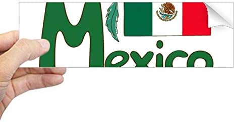 DIYthinker Meksika Ulusal Bayrak Yeşil Desen Dikdörtgen tampon çıkartması Dizüstü Pencere Çıkartması