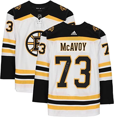 Charlie McAvoy Boston Bruins İmzalı Beyaz Adidas Otantik Forma-İmzalı NHL Formaları