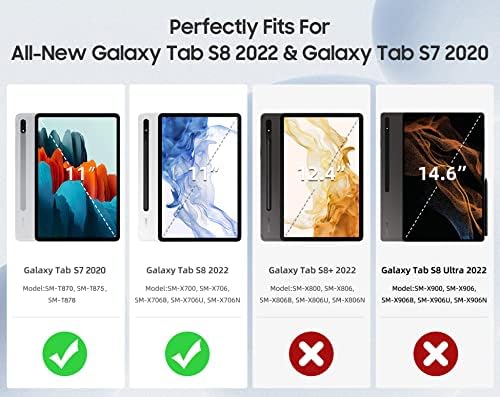 TiMOVO Gizlilik Temperli Cam Ekran Koruyucu için Galaxy Tab S8 2022, Galaxy Tab S7 2020, Parlama Önleyici, Casus Önleyici,