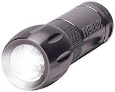 Eveready Kompakt LED Metal El Feneri Suya Dayanıklı, 3 Süper Ağır Hizmet Tipi AAA Pil , 21 Lümen, Siyah içerir