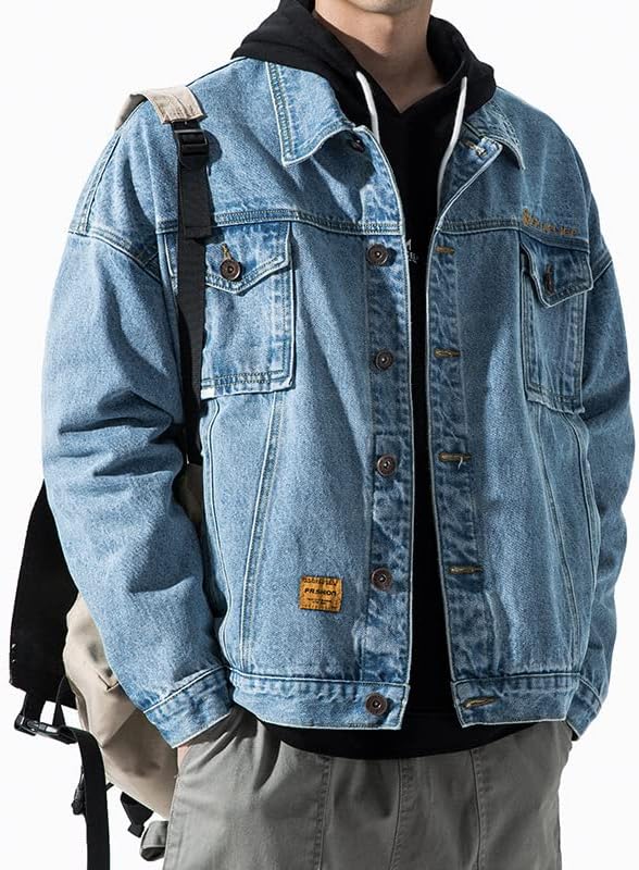 Ceket Erkek Denim Giyim Giyim rahat ceket Moda Kore Retro Gevşek Jean ceketler
