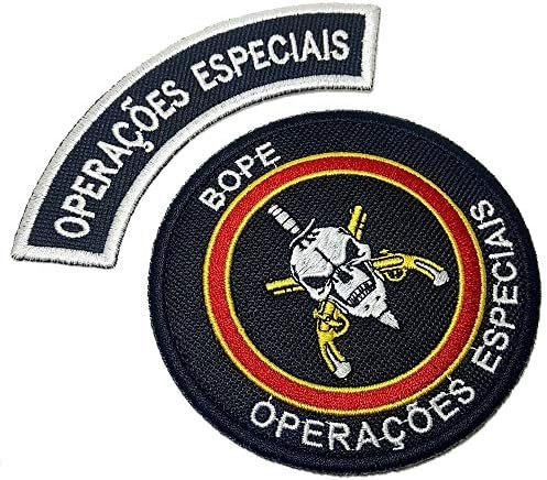 EML038T + EML047T Bope Brezilya Rio De Janeiro Tropa De Elite Asker Özel İşlemeli Yama Demir veya Dikmek