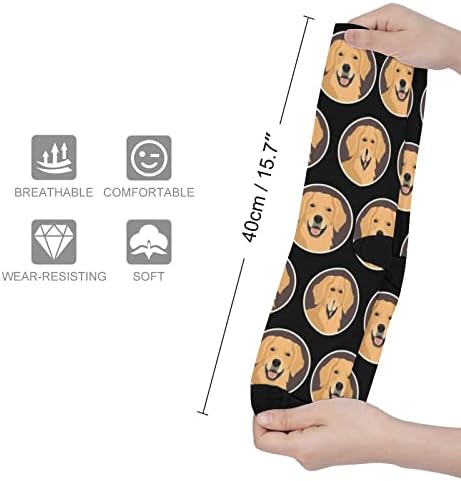 Altın Köpek Retriever Yüksek Çorap Komik Sıcak Buzağı Tüp Çorap Renk Eşleştirme Çorap Erkekler Kadınlar için