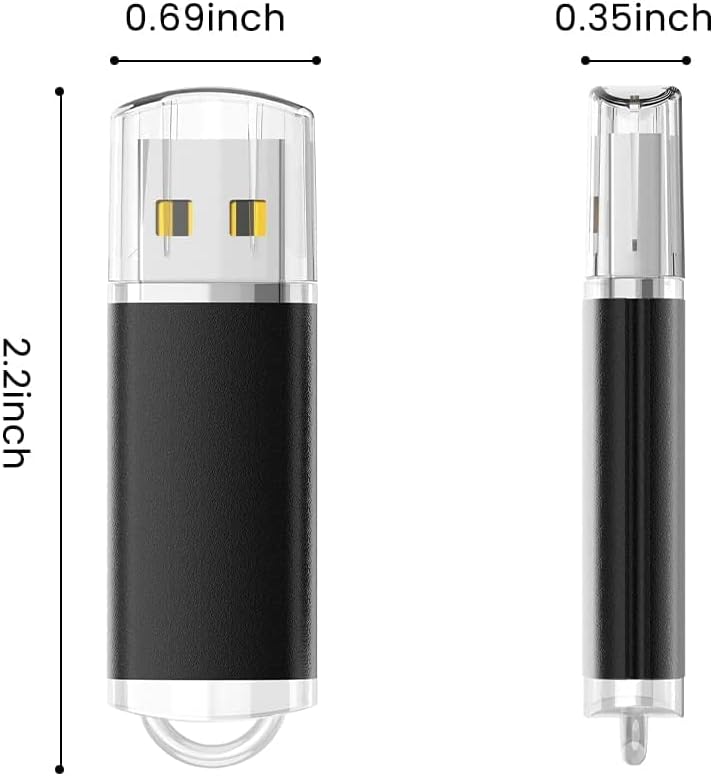 10 Paket 8GB USB Flash Sürücü USB 2.0 Memory Stick Toplu Flash sürücü Kalem Sürücü Siyah