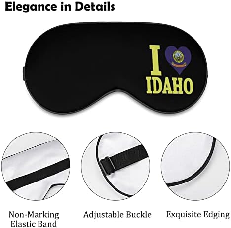 Idaho'yu Seviyorum Uyku Körü Körüne Maskesi Sevimli göz bandı Komik Gece Kapağı Kadınlar Erkekler için Ayarlanabilir