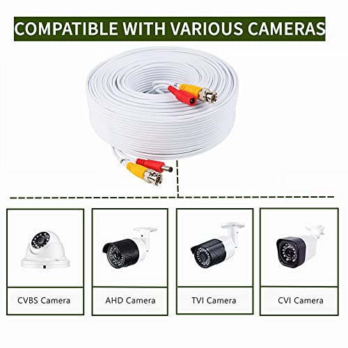 Beyaz 150ft BNC Kablosu ile Uyumlu Swann SWPRO-A850CAM-US PRO-A850 HD CCTV Güvenlik Kamerası