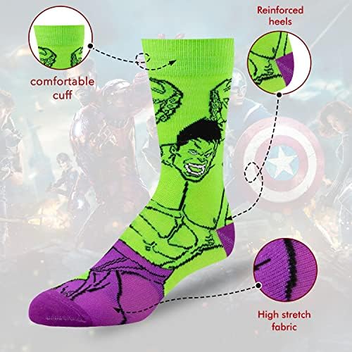 Marvel Legends Erkek ve Erkek Çorapları, 6'lı Erkek ve Erkek Çorapları, Erkek Atletik Çorapları, Erkekler için Atletik