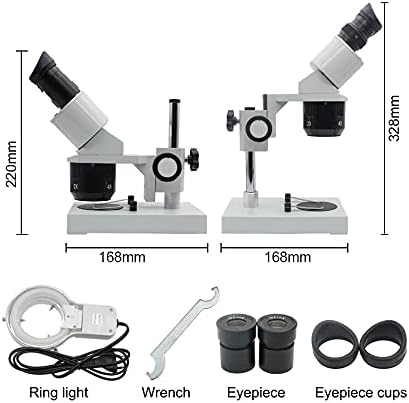 ZLXDP 10X-20X-30X-40X Binoküler Stereo Mikroskop ışıklı Endüstriyel Mikroskop w / Mercek İzle Onarım PCB Muayene (Boyut