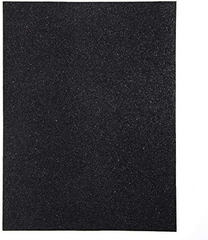 Kuzen DIY Siyah Glitter Köpük Levha, 9x12 inç, 2mm
