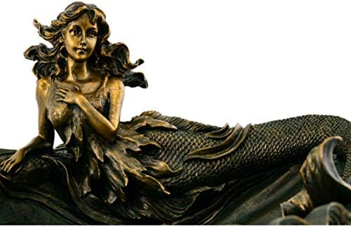 Üst Koleksiyonu Mermaid Kabuk Takı Tepsi-Efsanevi Çanak Prim Soğuk Döküm Bronz-4.75-İnç Tahsil Kişisel Süs Plaka
