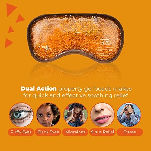 Kabarık Gözler için Jel Göz Maskesi / Yeniden kullanılabilir Sıcak veya Soğuk Jel Boncuk Terapi Uyku maskesi | Kuru