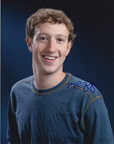 Mark Zuckerberg imzalı 8x10 fotoğraf