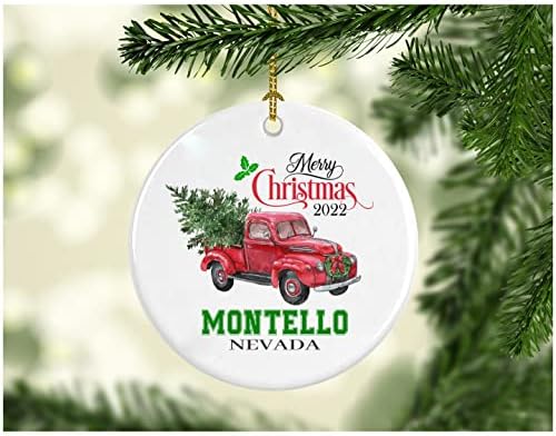 Noel Dekorasyon Ağacı Mutlu Noeller 2022 Montello Nevada Süsleme Komik Hediye Bir Aile olarak Noel Tatili Yeni Evimizde