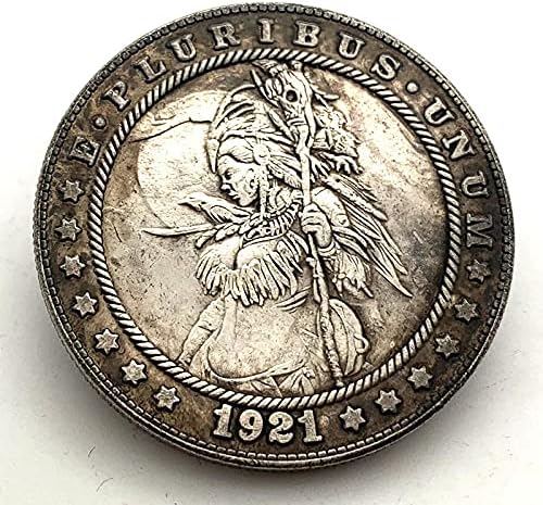 1921 Amerikan Serseri Sikke Kafatası Tanrıça Hatıra Koleksiyonu Sikke Hediye Şanslı Mücadelesi Coin
