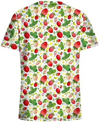 Bayan Kısa Kollu 2023 V Boyun Grafik Çiçek Çalışma Ofisi Fırçalama Üniforma Bluz T Shirt Tişört Bayanlar için X3