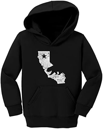 Tcombo Cali Eyalet Haritası-California Ayı Bayrağı Yürümeye Başlayan Çocuk / Gençlik Polar Kapüşonlu Sweatshirt