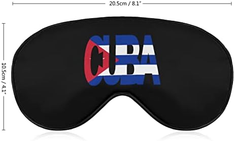 Küba Metin Bayrağı Yumuşak Göz Maskeleri Ayarlanabilir Kayış ile Hafif Rahat Körü Körüne Uyku için