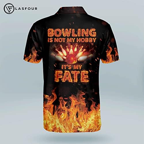 LASFOUR Kişiselleştirilmiş Alev Bowling Gömlek Erkekler için, Özel Bowling Takımı Gömlek Erkekler için, ABD Bowling