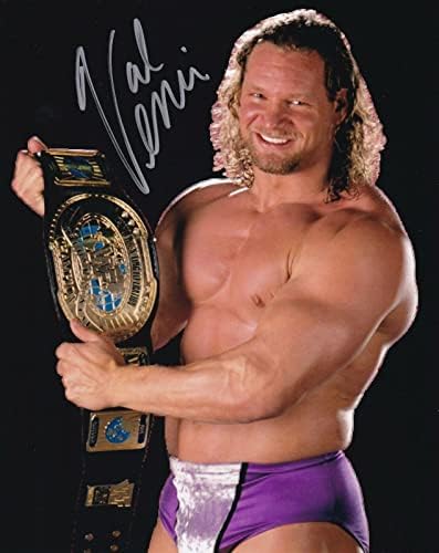 Val Venis İmzalı WWE 8x10 Fotoğraf WWF Legend Pro Güreş Kemeri Resmi İmzalı-İmzalı Güreş Fotoğrafları
