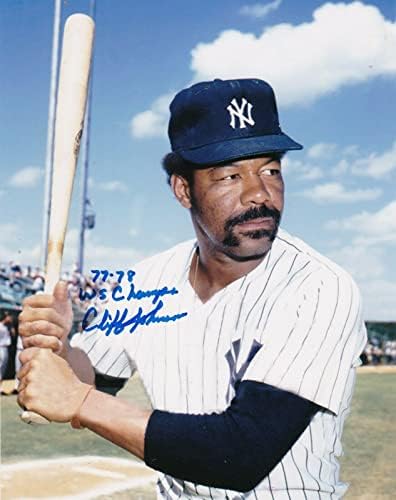 CLİFF JOHNSON NEW YORK YANKEES 1977,78 WS CHAMPS EYLEM imzalı 8x10-İmzalı MLB Fotoğrafları