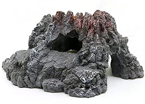 SXNBH Akvaryum Dekorasyon Aksesuarları Magma Döşeli Süsler Balık Tankı Peyzaj Balık Karides Barınak Gizleme Mağarası