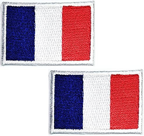 Kleenplus 2 adet. 1. 2X1. 7 İNÇ. Fransa Bayrağı Yama Ülke Bayrağı Amblemi Üniforma Dikmek Demir On Yamalar Moda Aksesuar