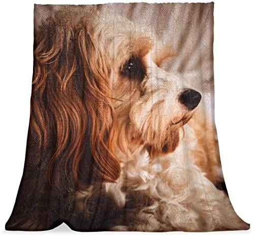 Yatak yatak battaniyesi Kraliçe Peluş Battaniye Polar Battaniye Yatak ve Kanepe için, Güzel Hayvan Pet Köpek