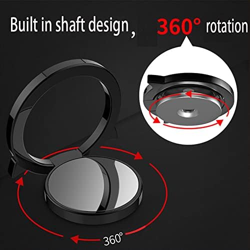Nokia ıçin Luosunstar C100 Kılıf ile Cam Ekran Koruyucu[2-Pack], 360° Rotasyon Kickstand Ince Mat Siyah Yumuşak TPU