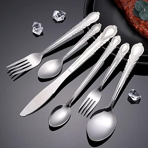 PRİVCUST Gümüş setleri 12 gümüş set 72 adet, paslanmaz çelik Otel yaratıcı kuyruk kolu tasarım sofra takımı seti bulaşık