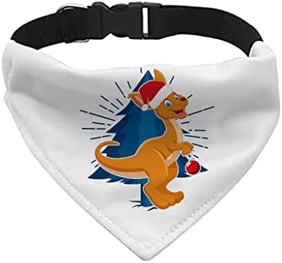 Kanguru Pet Bandana Yaka-Noel baskılı eşarp Yaka-En İyi Tasarım Köpek Bandana-L