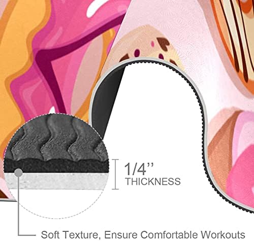 Siebzeh Donuts Premium Kalın Yoga Mat Çevre Dostu Kauçuk Sağlık ve Fitness Kaymaz Mat Her Türlü Egzersiz Yoga ve Pilates