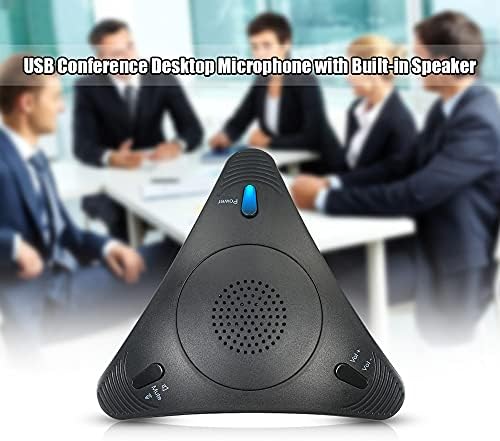 SXDS USB konferans mikrofonu Çok Yönlü Masaüstü Kablolu Mikrofon Dahili Hoparlör Desteği Ses Kontrolü Sessiz Fonksiyonu