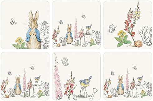 Beatrix Potter Peter Rabbit Classic-6 Kişilik Bardak Altlığı Seti