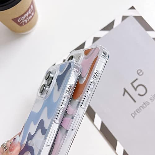 Ginkgonut iPhone 13 Pro Max Kılıf ile Uyumlu, Moda Basit Sevimli Dalgalı Desen Kılıf Kadınlar Kızlar için Yumuşak