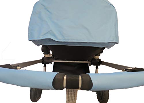 1 Çift Renkli Gidon Kol Dayama Gizlemek Kapakları Tuval Malzeme uygun Bugaboo Bebek Çocuk Arabası (Mavi)
