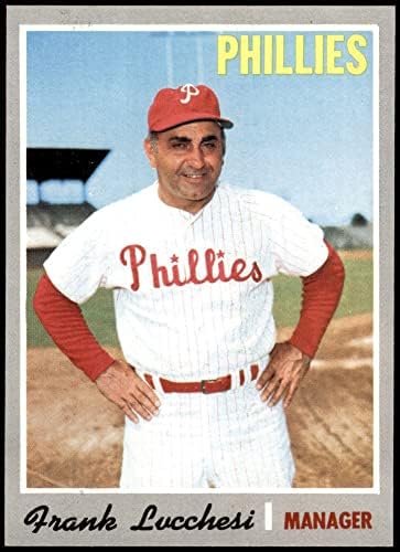 1970 Topps 662 Frank Lucchesi Philadelphia Phillies (Beyzbol Kartı) NM / MT Phillies