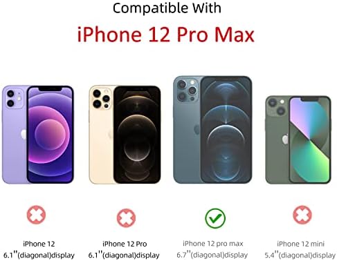 Kart Tutucu ve Fermuarlı Cüzdanlı TwoHead Uyumlu iPhone 12 Pro Max Cüzdan Kılıfı, Kadın/Erkek için PU Deri 12 Pro