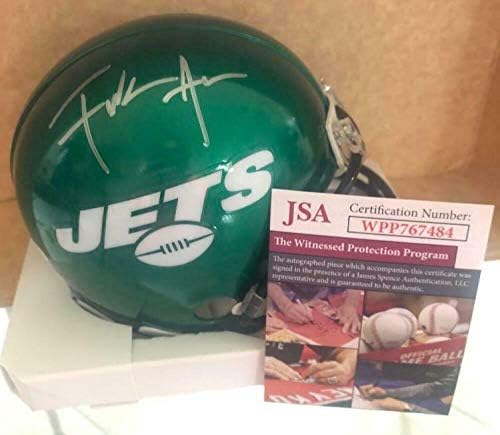 Frank Gore New York Jets İmzalı Hızlı Mini Kask Jsa Tanık İmzalı NFL Mini Kasklar