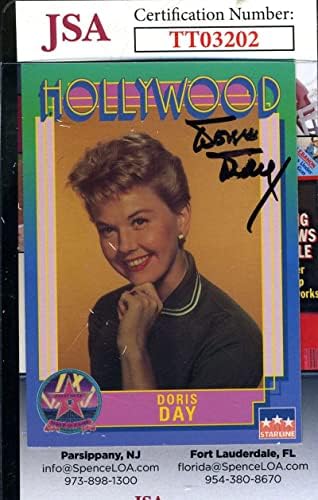 Doris Day JSA Coa, 1991 Starline Hollywood Kart İmzasını İmzaladı