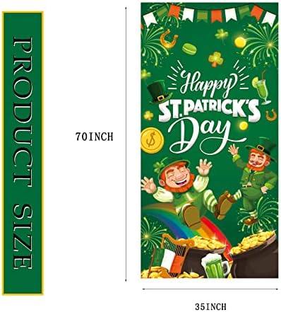 Aziz Patrick Günü Kapı Kapak Dekorasyon Mutlu Aziz Patrick Günü Kapı Kapak Zemin Kumaş Zemin Aziz Patrick Günü Ön